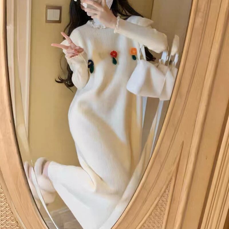 【dress】ノースリーブニットワンピース　M18441