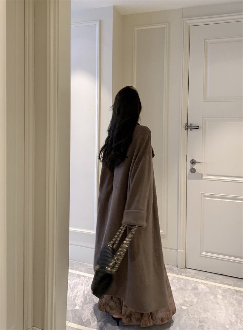 【outer】ロング丈ニットカーデ　M27936
