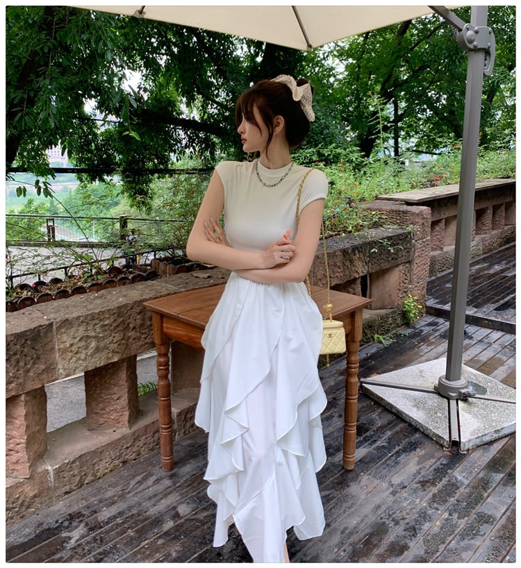 【dress】不規則 イレギュラードッキングワンピース　M23909