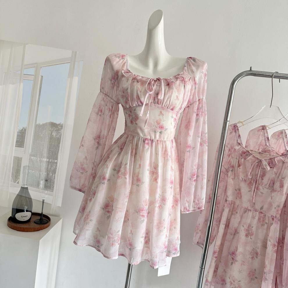 【dress】花柄ワンピース　M29626
