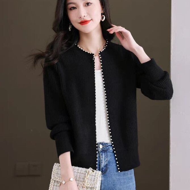 【outer】パールニットカーデ　M26259