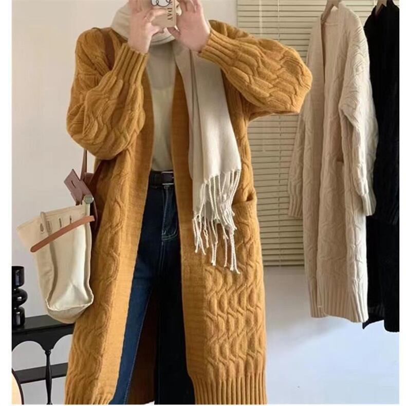【outer】ロング丈ニットカーデ　M18445