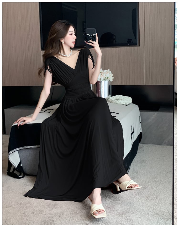 【dress】Vネックワンピース　M24966