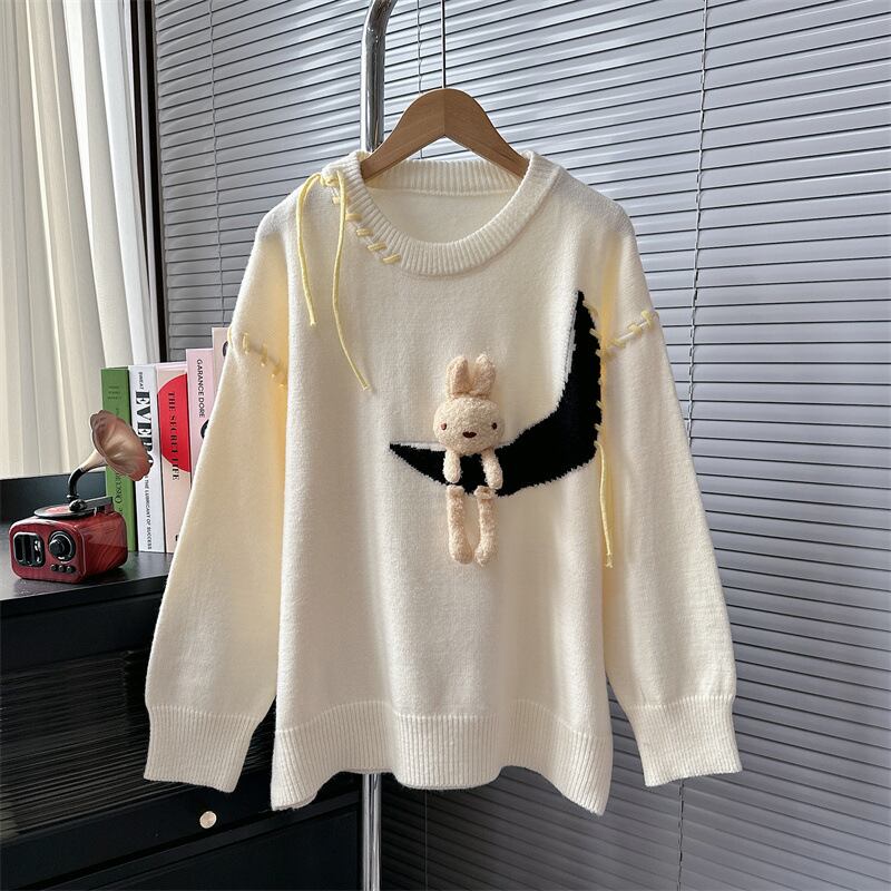 【tops】クルーネックニットセーター　M18615