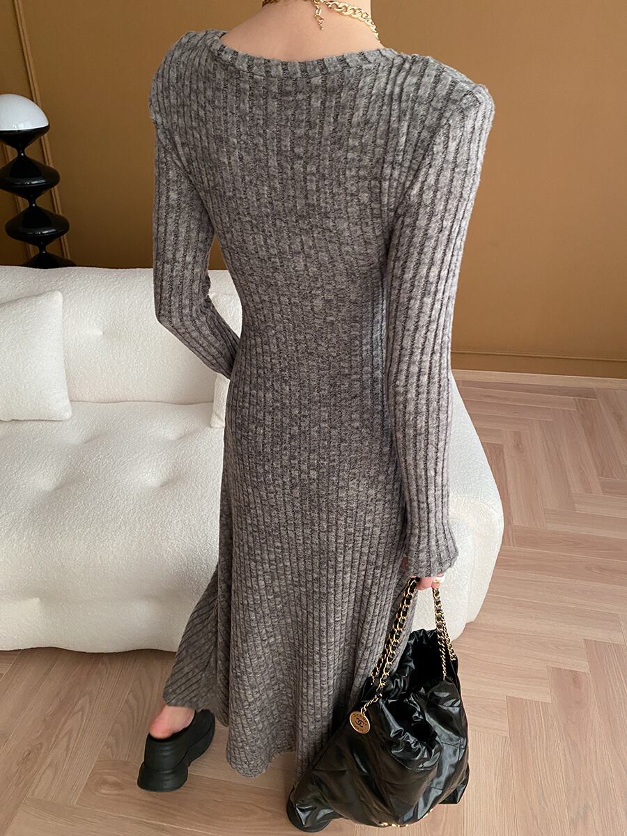 【dress】ロングニットワンピース Q7002