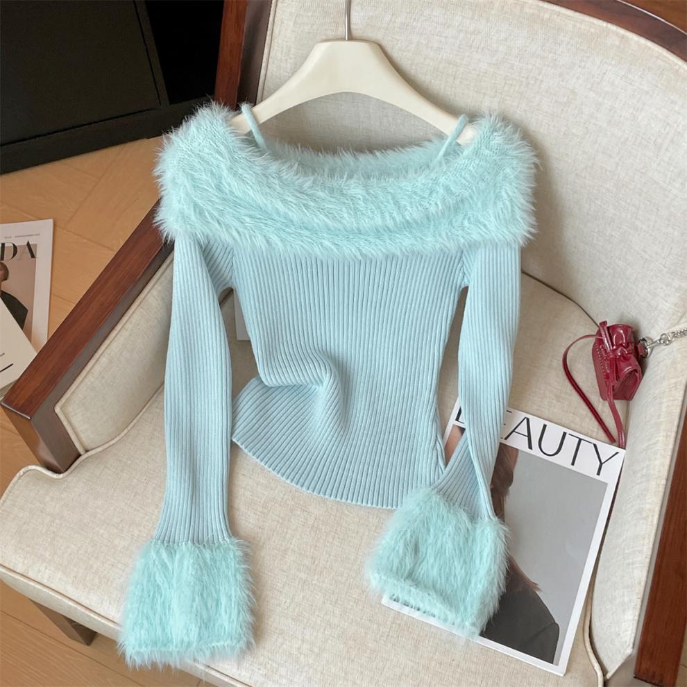 【tops】ファーニットトップス　M27036