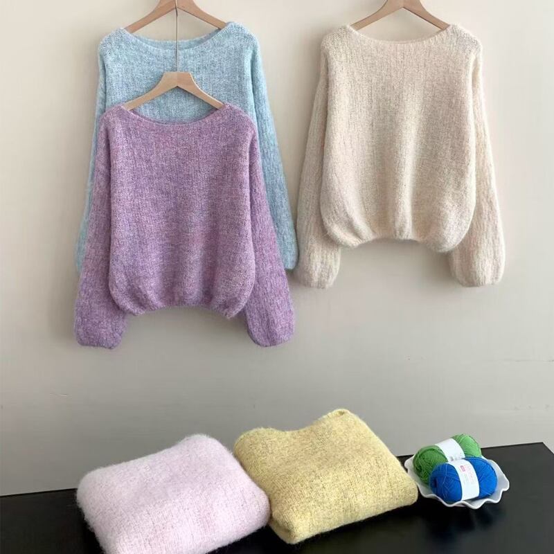 【tops】5色展開ニットトップス Q8125