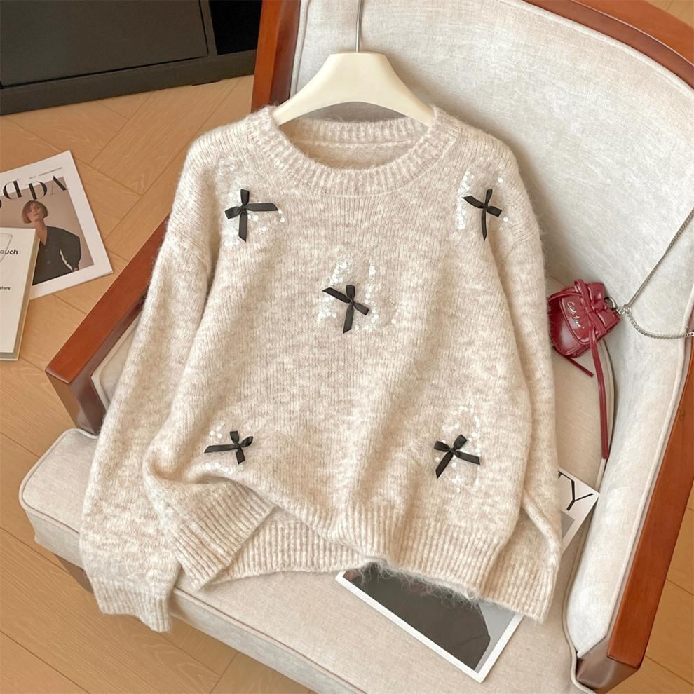 【tops】スパンコールニットセーター　M29291