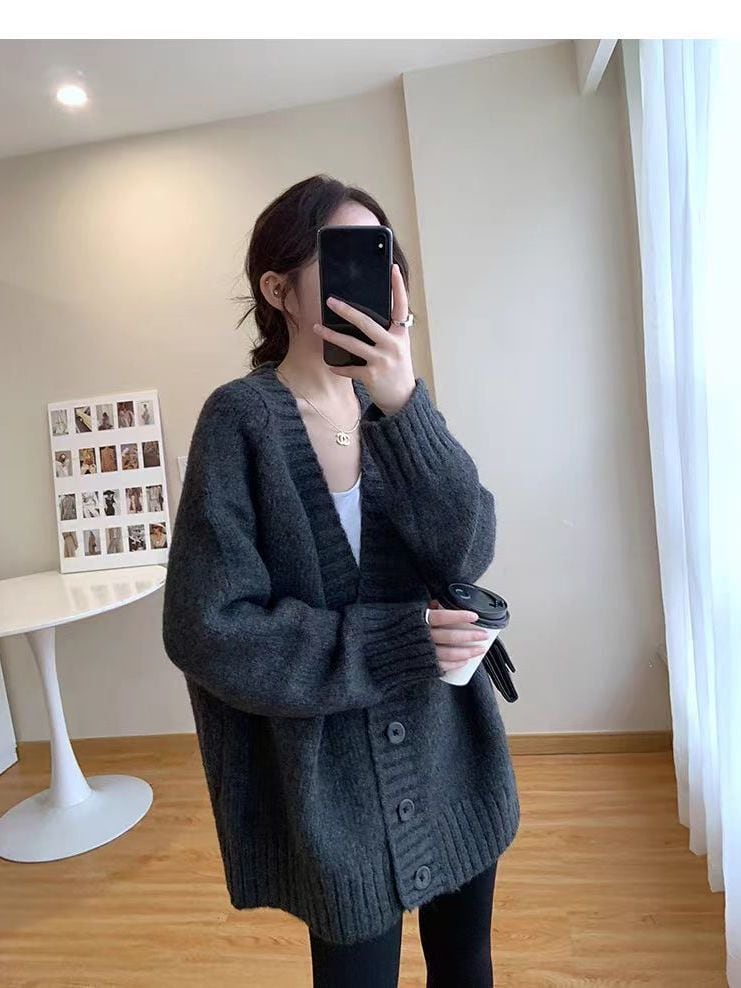 【outer】Vネックニットカーデ　M26309