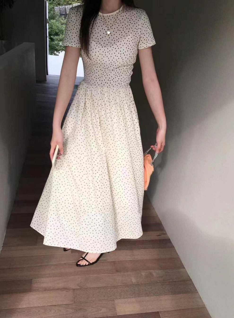 【dress】ギャザー花柄ワンピース G20230