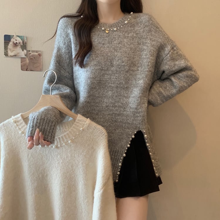 【tops】パールニットセーター　M27415