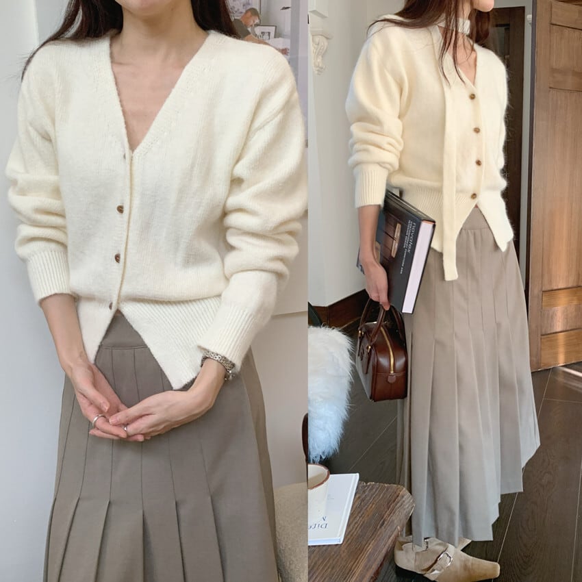 【outer】Vネックニットカーデ　M27492