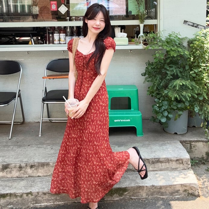 【dress】花柄ワンピース　M24859