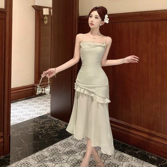 【dress】フリルスリットキャミワンピースG21364