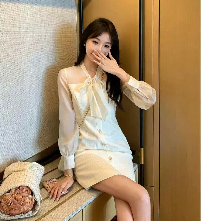 【dress】高級感リボンワンピース G19495