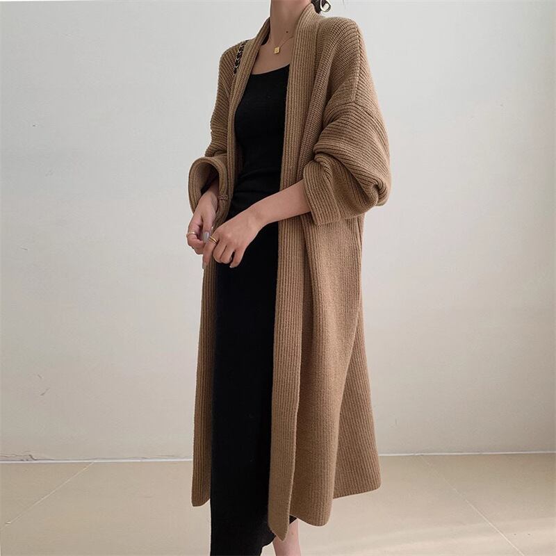 【outer】ロング丈ニットカーデ　M18410