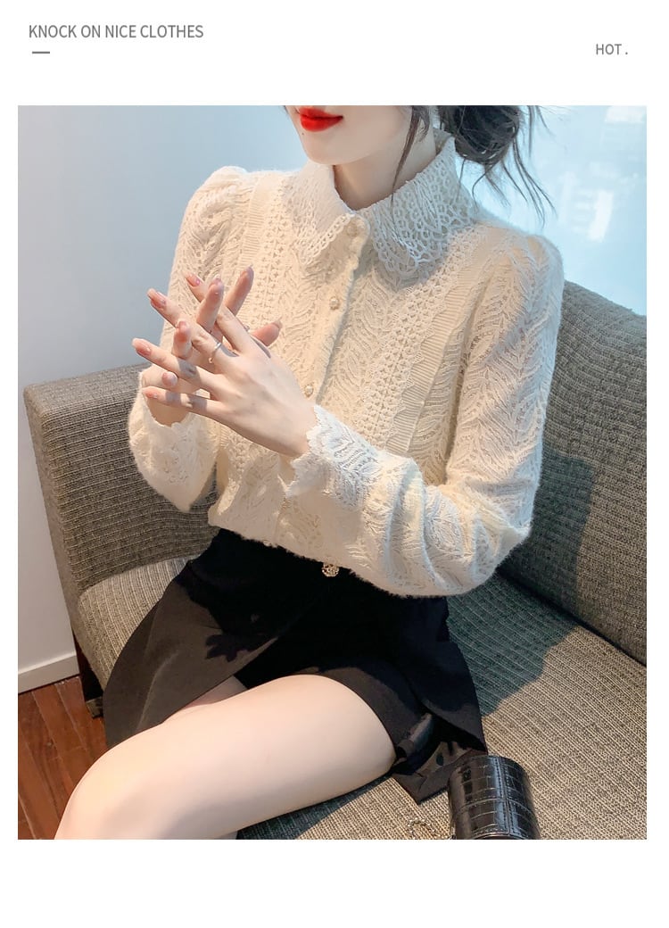 【tops】レースシャツトップス　M29265