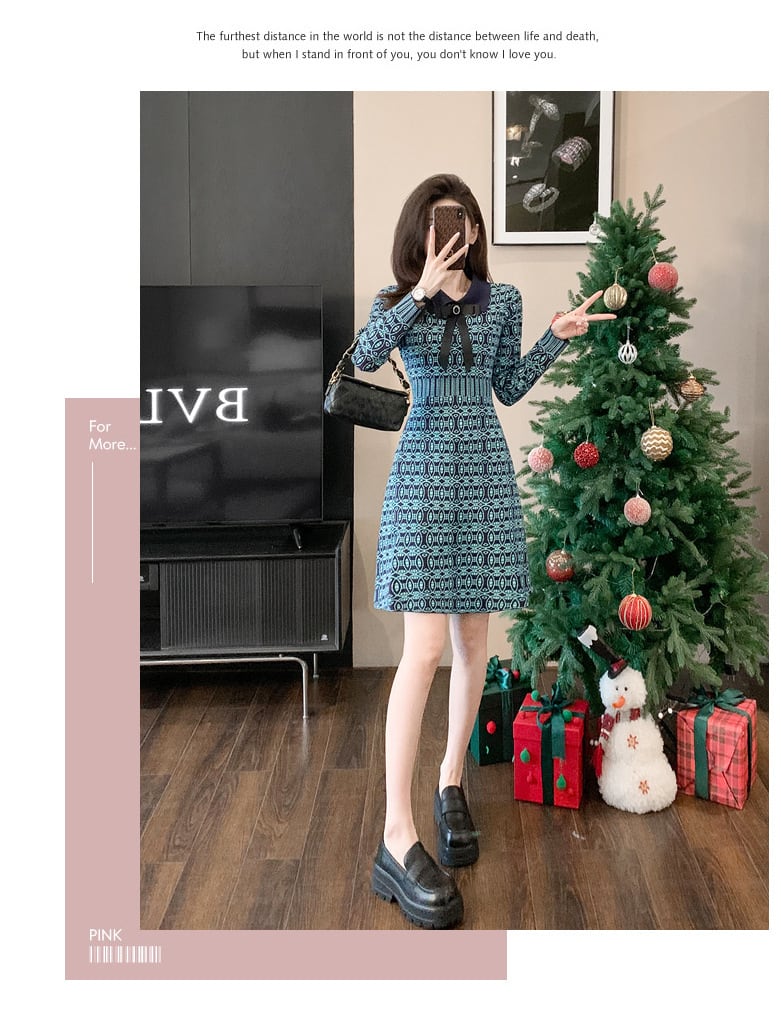 【dress】リボン付きワンピース　M25465