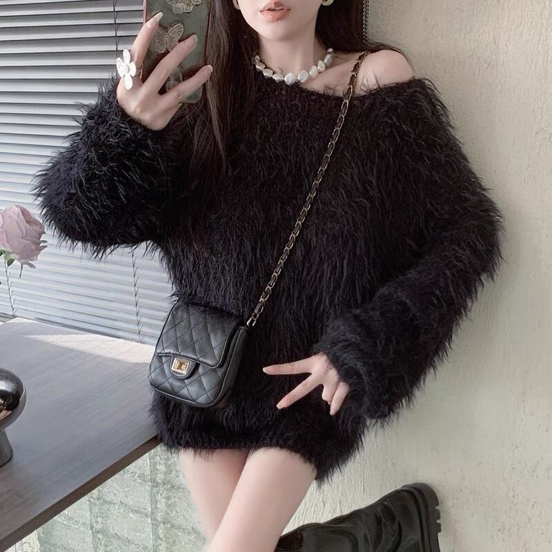 【tops】シャギーニットセーター　M18465