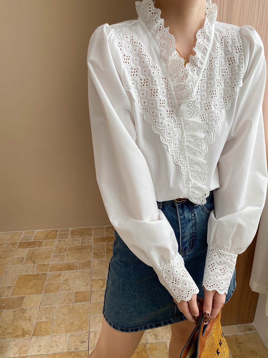 【tops】レースブラウス　N2975