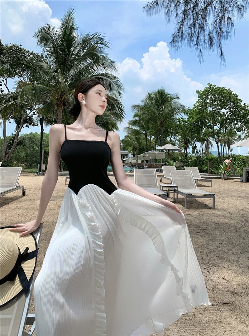 【dress】フリル切り替えワンピース　M24200