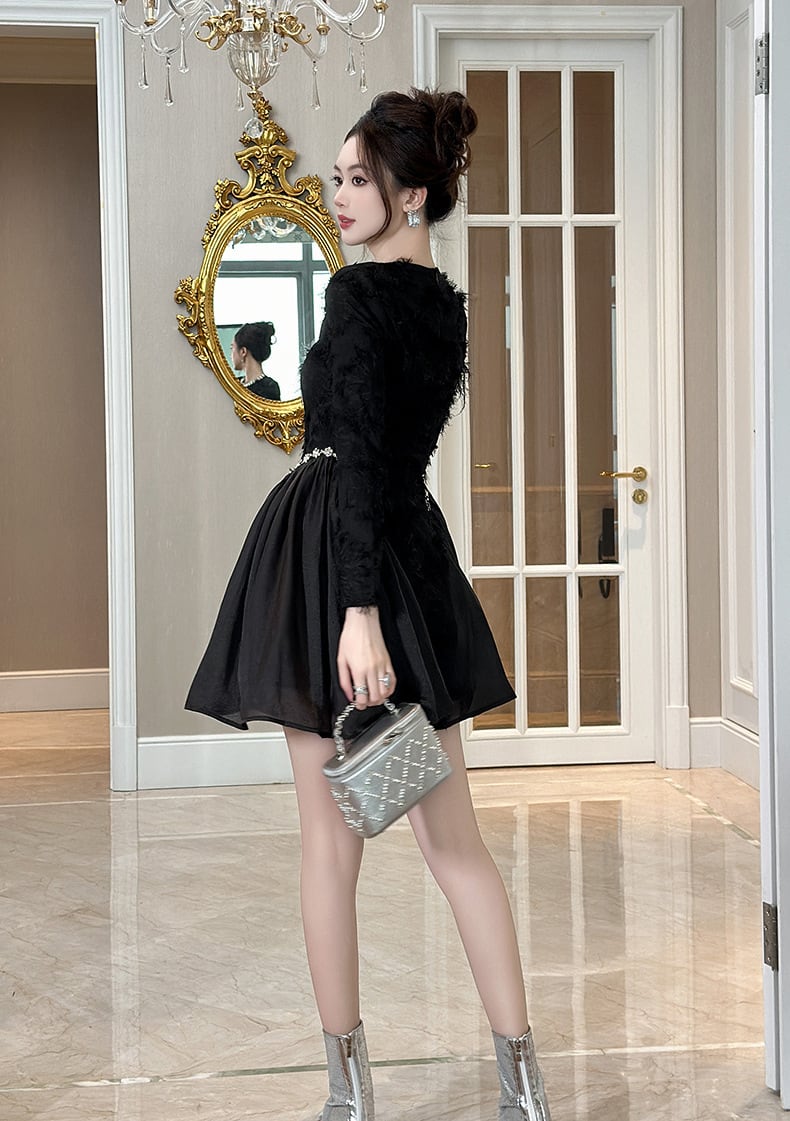 【dress】ビジューデートワンピース　M28135