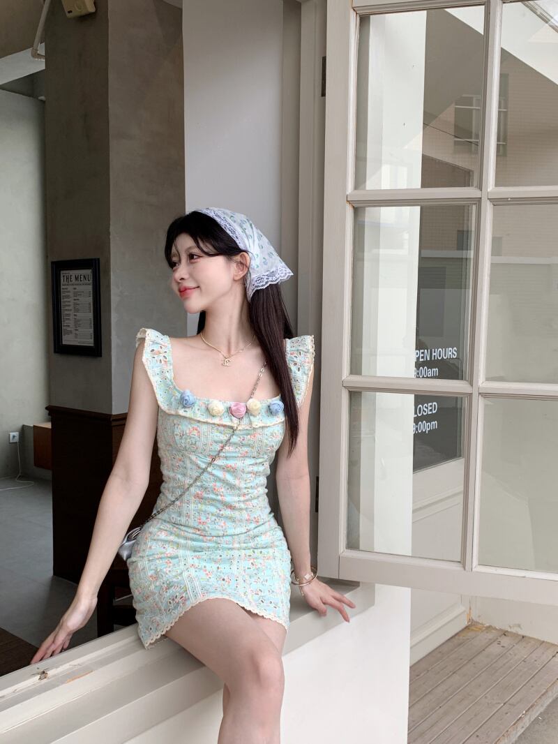 【dress】タイト花柄キャミワンピース G20933