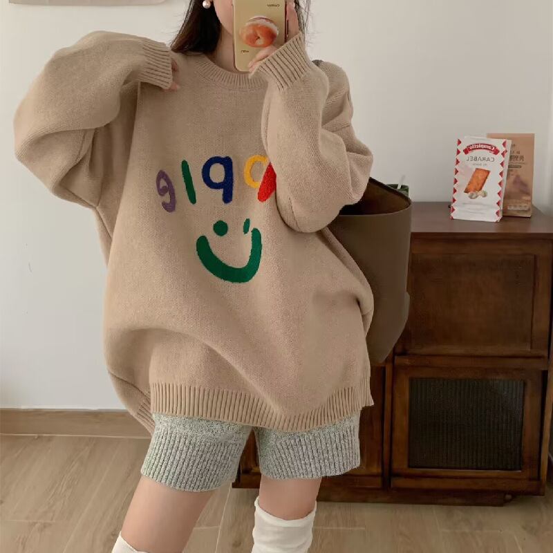 【tops】クルーネックニットセーター　M19118