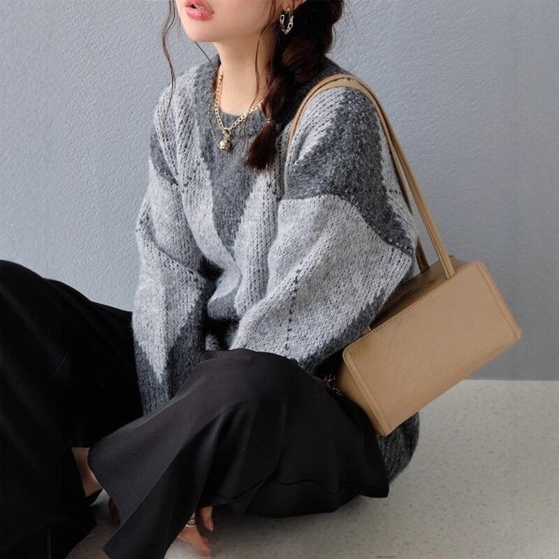【tops】ニットトップス Q7079