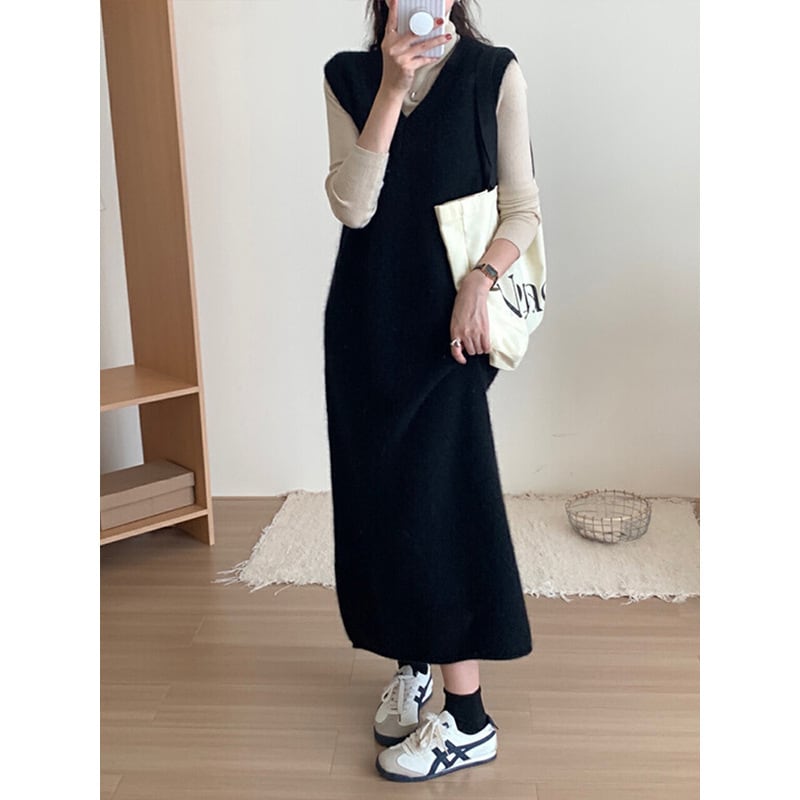 【dress】ニットベストワンピース　M26016