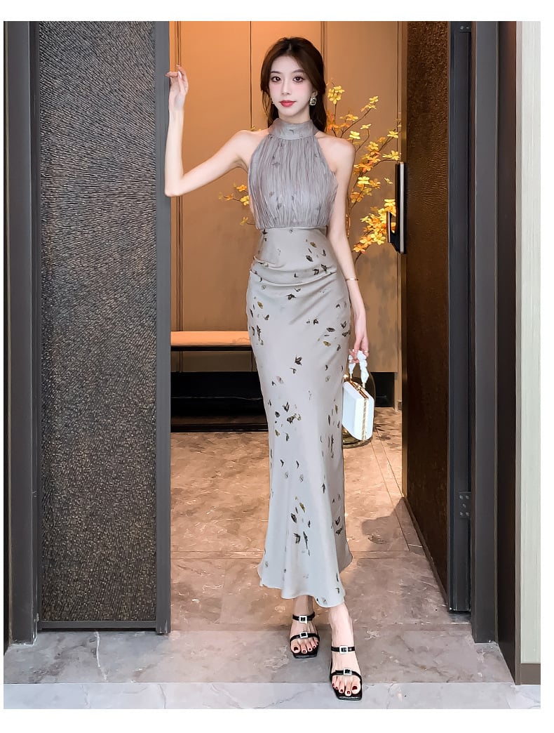 【dress】ノースリーブ切り替えワンピース　M24298