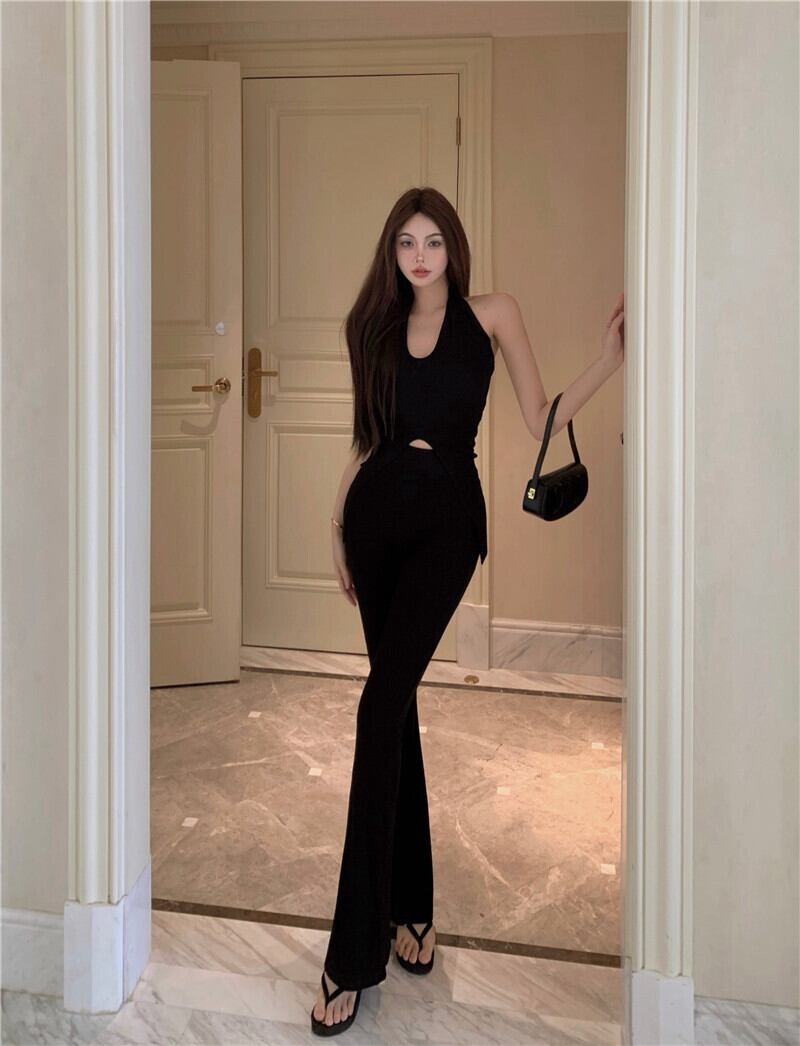 【set】スリットキャミソール+ラッパズボン２点セットG21282