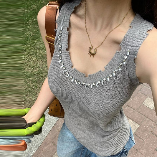 【tops】ダイヤモンドニットキャミソールG21567