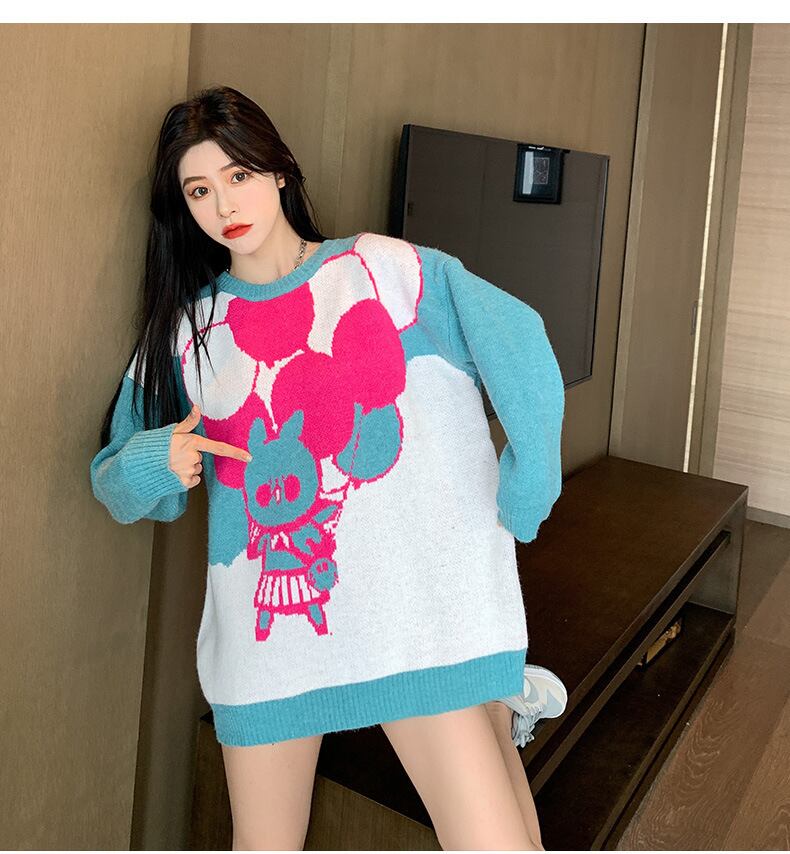 【tops】クルーネックニットセーター　M17997