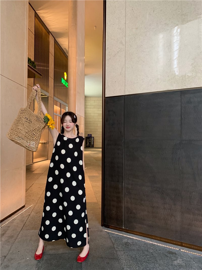 【dress】ドット柄ワンピース　M25119