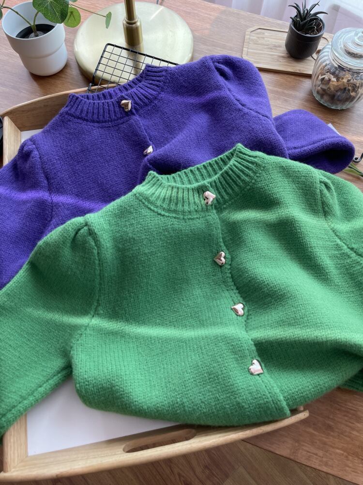 【outer】クルーネックニットカーデ　M18108