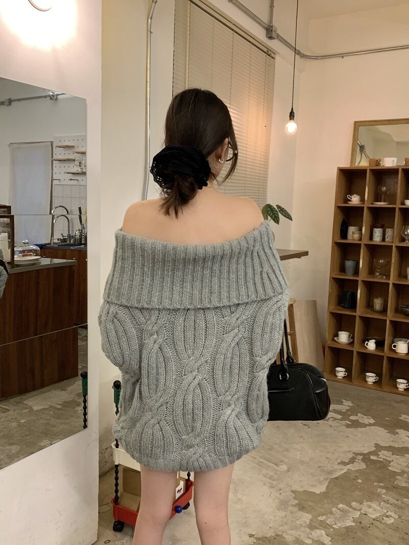 【tops】ボートネックニットセーター　M27457