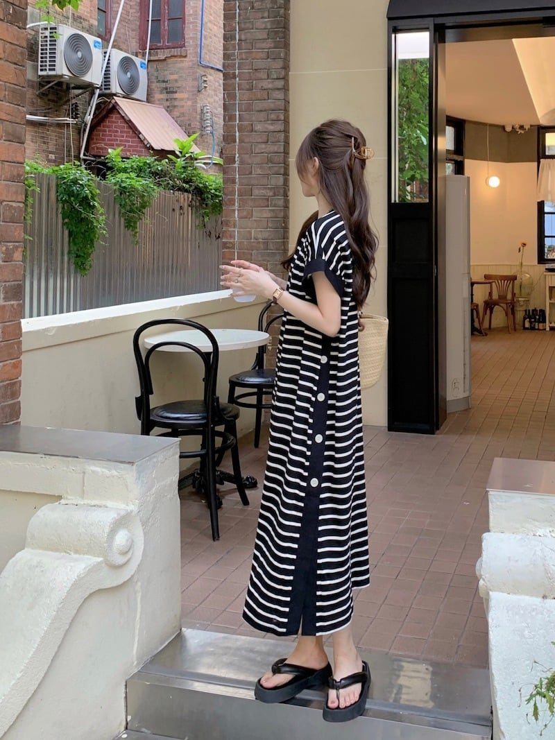 【dress】ボーダー柄ワンピース　M24789