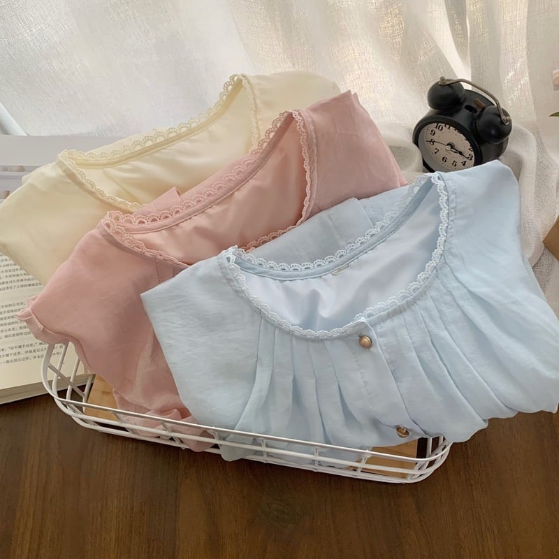 【tops】クルーネックシャツトップス　M29462