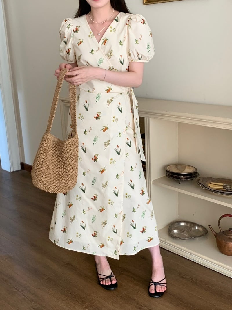 【dress】花柄ワンピース　M25191