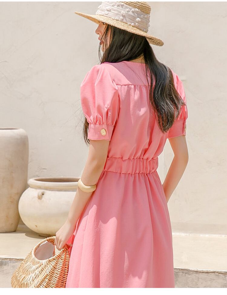 【dress】パフスリーブワンピース G20187