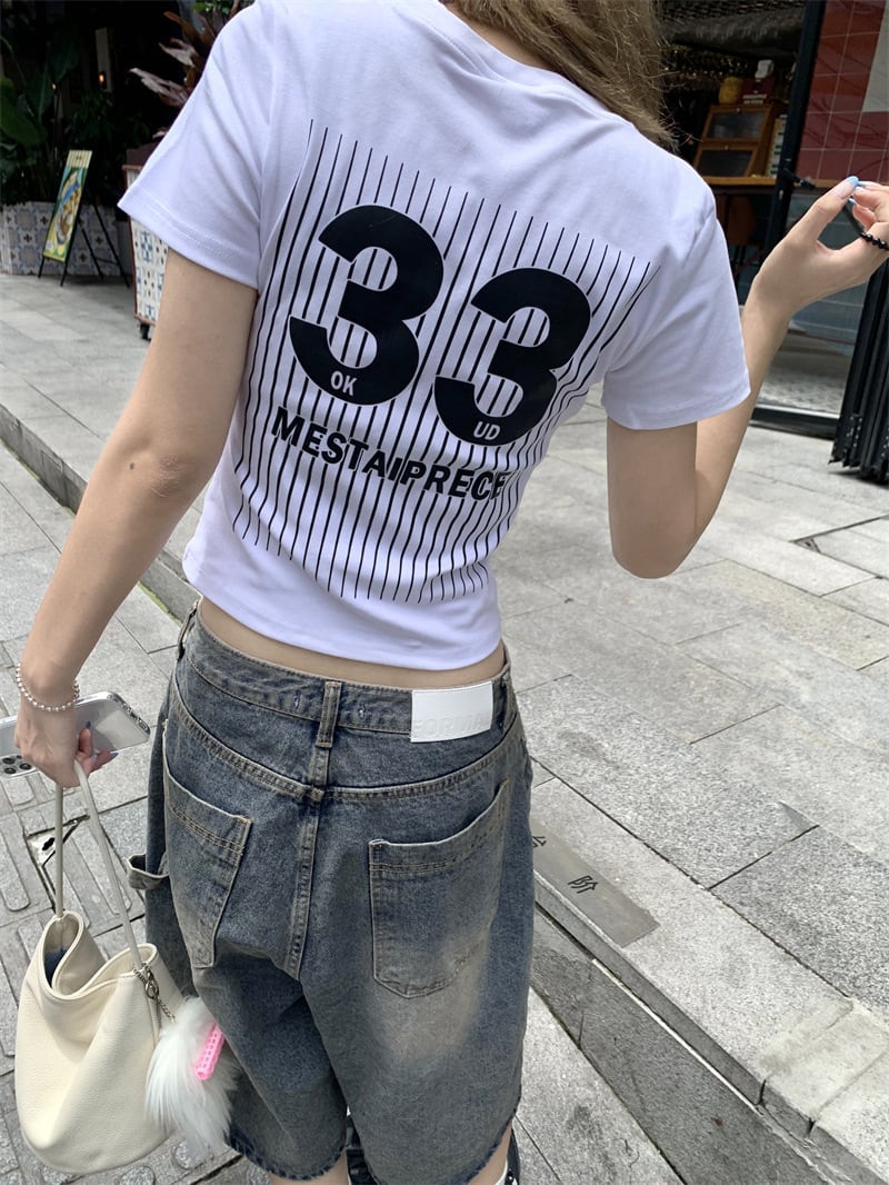 【tops】プリントTシャツ　M25102