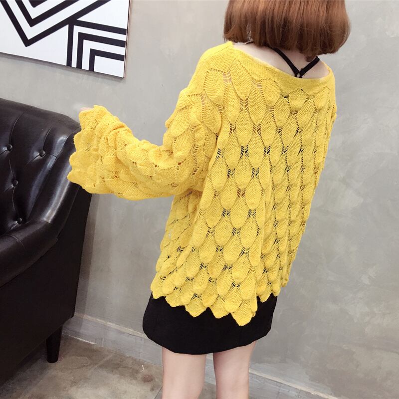 【tops】カットワークニットセーター　M18155