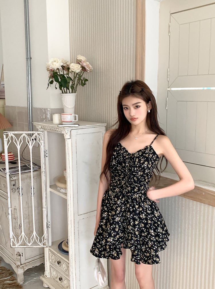 【dress】花柄キャミワンピース　M25115