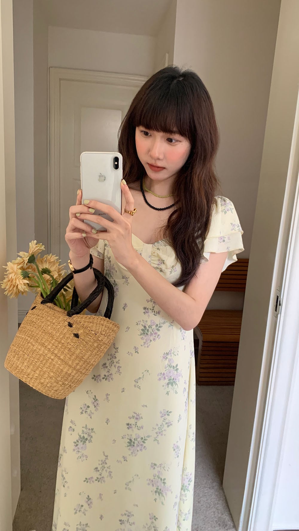 【dress】花柄ワンピース　M25113