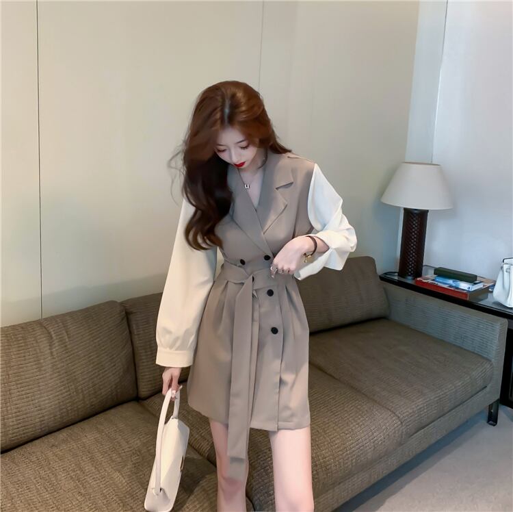 【dress】作好感度UP!気質満点レトロスウィート 長袖着痩せワンピース G1444