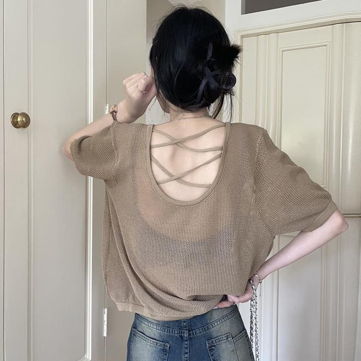 【tops】3色ラウンドネック半袖ＴシャツF7534