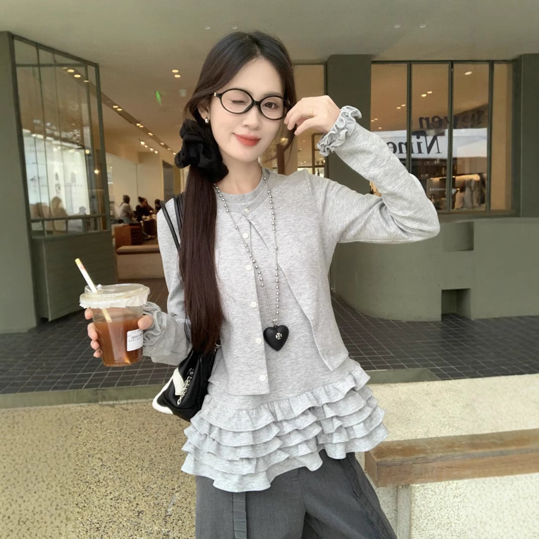 【tops】フリルドッキングトップス　M28794