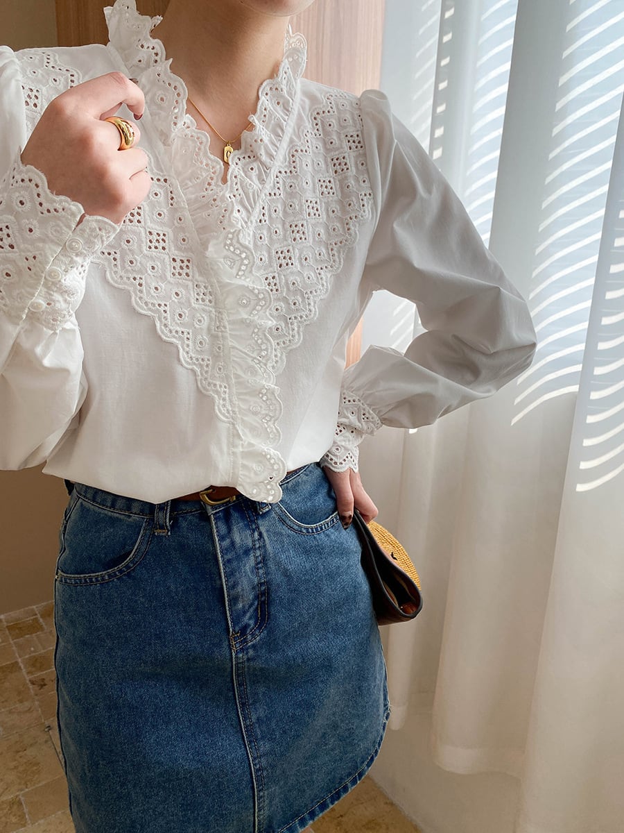 【tops】レースブラウス　N2975