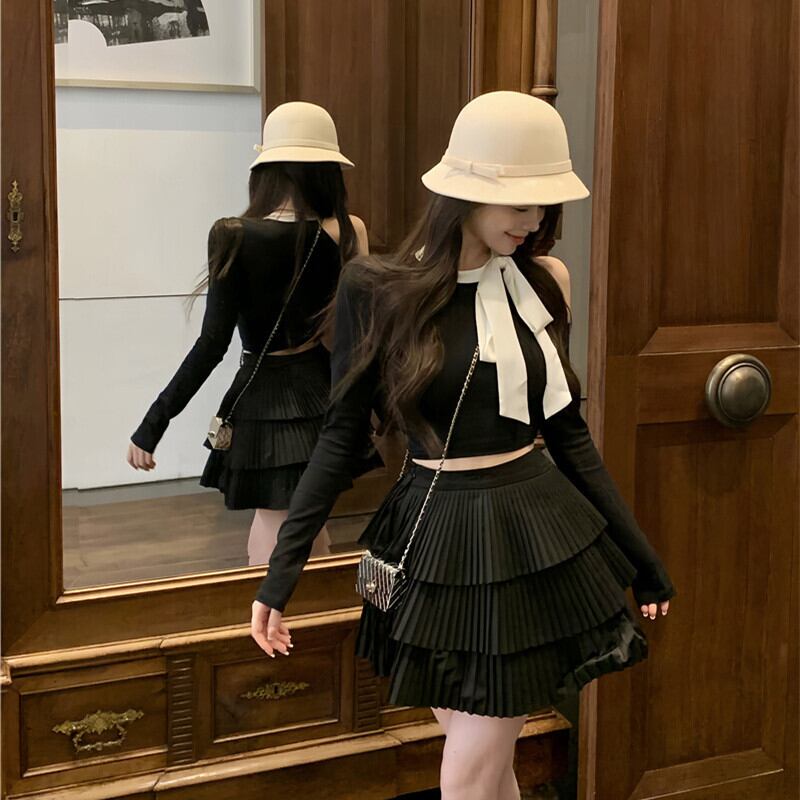 【set】オフショルダートップス×スカートセット　M28364
